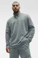 Double Take Long Sleeve 1/4 Zip Monument - Unmatched Supply-ALO