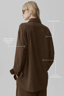 Dreamscape Button Down Long Sleeve Espresso - Unmatched Supply-ALO