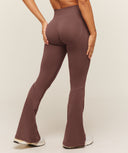 Everyday Seamless Flared Leggings regular Espresso Brown - Unmatched Supply-GYMSHARK
