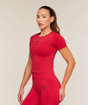 Everyday Seamless Graphic Short Sleeve Top Conditioning Red - Unmatched Kicks - GYMSHARK