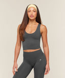 Everyday Seamless Shelf Tank Onyx Grey - Unmatched Supply-GYMSHARK