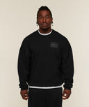 Faded Lifting Graphic Sweatshirt oversized fit Black - Unmatched Supply-GYMSHARK