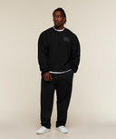 Faded Lifting Graphic Sweatshirt oversized fit Black - Unmatched Supply-GYMSHARK