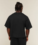 Faded Lifting Graphic T-Shirt oversized fit Black - Unmatched Supply-GYMSHARK