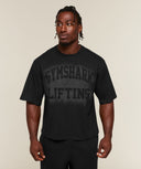 Faded Lifting Graphic T-Shirt oversized fit Black - Unmatched Supply-GYMSHARK