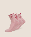 Frill Midi Sock 3pk Cloud Pink - Unmatched Kicks - Accessories