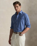 Garment-Dyed Oxford Shirt - All Fits Bastille Blue - Unmatched Kicks-ralph lauren