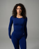 Glass LS - Indigo - Unmatched Supply-Women's Seamless Long Sleeve Top