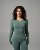 Glass LS - Juniper Green - Unmatched Supply-Women's Seamless Long Sleeve Top