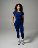 Glass Tee - Indigo - Unmatched Supply-Women's Seamless Short Sleeve Top