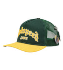 Godspeed Forever Trucker Hat Green/Yellow - Unmatched Kicks - Godspeed Hills