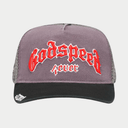 Godspeed GS Forever Trucker Hat Grey/Red - Unmatched Kicks - Godspeed Hills