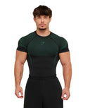 Gymshark Onyx 5.0 Seamless T-Shirt - Black/ Lift Green - Unmatched Kicks - GYMSHARK