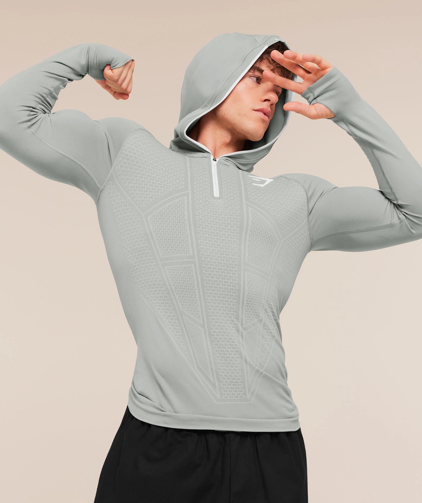 トップス  Onyx V1 Smoky grey/ White M gymshark-onyx-v1-hoodie-smokey