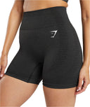Gymshark Vital Seamless 2.0 Shorts - Black Marl - Unmatched Kicks - GYMSHARK