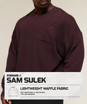 Gymshark x Sam Sulek Long Sleeve T-Shirt oversized fit Cherry Purple/Wash - Unmatched Supply-GYMSHARK