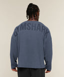 Gymshark x Sam Sulek Long Sleeve T-Shirt oversized fit Shadow Blue/Wash - Unmatched Supply-GYMSHARK