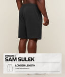 Gymshark x Sam Sulek Shorts oversized fit Black - Unmatched Supply-GYMSHARK