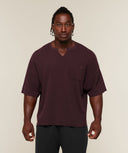 Gymshark x Sam Sulek T-Shirt oversized fit Cherry Purple/Wash - Unmatched Supply-GYMSHARK