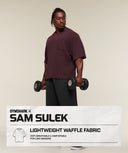Gymshark x Sam Sulek T-Shirt oversized fit Cherry Purple/Wash - Unmatched Supply-GYMSHARK