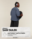 Gymshark x Sam Sulek T-Shirt oversized fit Shadow Blue/Wash - Unmatched Supply-GYMSHARK