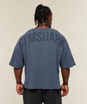 Gymshark x Sam Sulek T-Shirt oversized fit Shadow Blue/Wash - Unmatched Supply-GYMSHARK