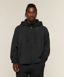 Gymshark x Sam Sulek Zip Through Hoodie oversized fit Black - Unmatched Supply-GYMSHARK