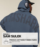Gymshark x Sam Sulek Zip Through Hoodie oversized fit Shadow Blue - Unmatched Supply-GYMSHARK