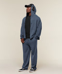Gymshark x Sam Sulek Zip Through Hoodie oversized fit Shadow Blue - Unmatched Supply-GYMSHARK