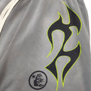 Hellstar Future Flame Shorts Grey/Green - Unmatched Kicks - Hellstar