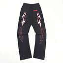 Hellstar Future Flame Sweatpants Black - Unmatched Kicks - Hellstar