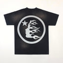 Hellstar Gel Sport Logo T-shirt Black/Blue - Unmatched Kicks - Hellstar