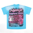 Hellstar Neuron Tour T-Shirt Light Blue - Unmatched Kicks - Hellstar