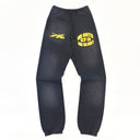 Hellstar No Guts No Glory Closed Elastic Bottom Sweatpants Midnight Dye Black - Unmatched Kicks - Hellstar