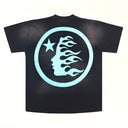 Hellstar Sports Core Gel Logo T-shirt Black/Aqua Blue - Unmatched Kicks - Hellstar