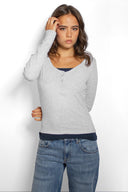 Henley long sleeve t-shirt - Unmatched Supply-SUBDUED