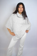High-neck poncho - Unmatched Supply-SUBDUED