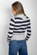 High neck sweater with buttons - Unmatched Supply-SUBDUED