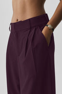 High-Waist Dreamscape Trouser (Long) Rich Bordeaux - Unmatched Supply-ALO