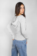 Hooded V-neck sweater - Unmatched Supply-SUBDUED