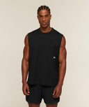 Hybrid Cut Off Tank oversized fit Black - Unmatched Supply-GYMSHARK