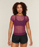 Hybrid Mesh T-Shirt Strength Pink - Unmatched Supply-GYMSHARK