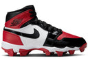 Jordan 1 Mid Cleat Patent Bred Toe Gs - Unmatched Kicks - Sneakers