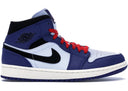 Jordan 1 Mid Deep Royal Blue Black - Unmatched Kicks - Sneakers