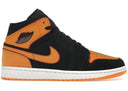 Jordan 1 Mid Fat Tongue Black Orange - Unmatched Kicks - Sneakers