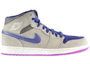 Jordan 1 Mid Matte Silver Laser Purple - Unmatched Kicks - Sneakers