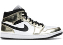 Jordan 1 Mid Metallic Gold Black White - Unmatched Kicks - Sneakers
