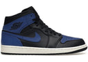 Jordan 1 Mid Obsidian Game Royal - Unmatched Kicks - Sneakers