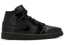 Jordan 1 Mid Patent Triple Black Womens - Unmatched Kicks - Sneakers