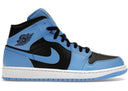 Jordan 1 Mid University Blue Black - Unmatched Kicks - Sneakers